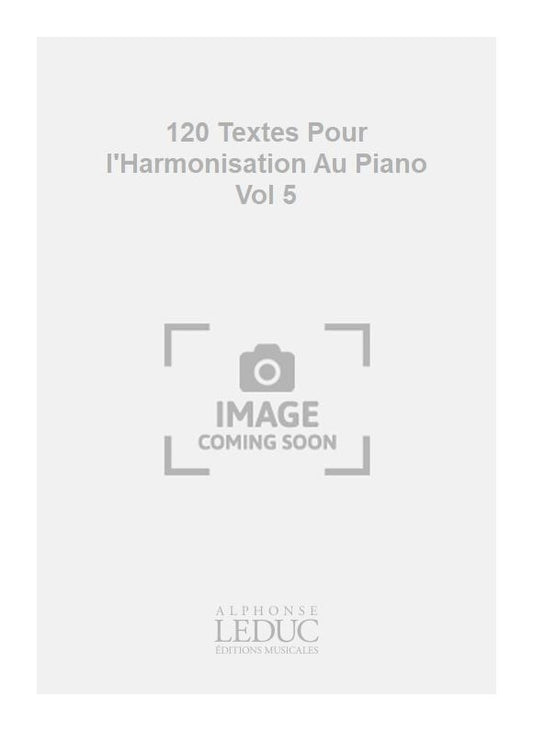 120 Textes Pour l'Harmonisation Au Piano Vol 5 | Michel Merlet
