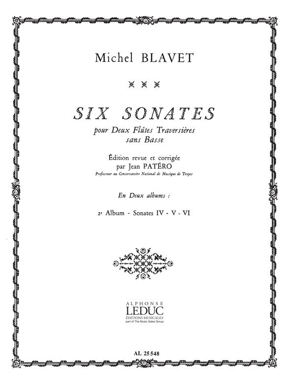 Michel Blavet: 6 Sonates Vol.2: No.4 - No.6 | Flûte