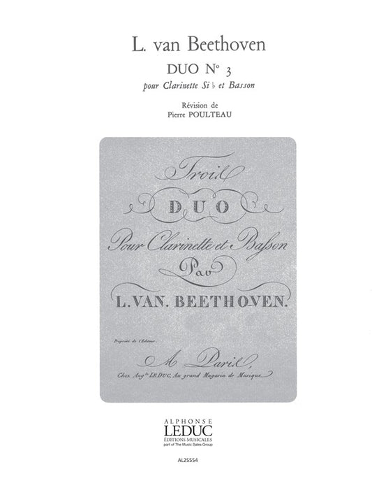 Duo No.3 | Ludwig van Beethoven | Clarinette