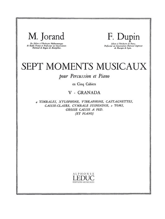 7 Moments musicaux 5 - Granada | Marcel Jorand | Percussions