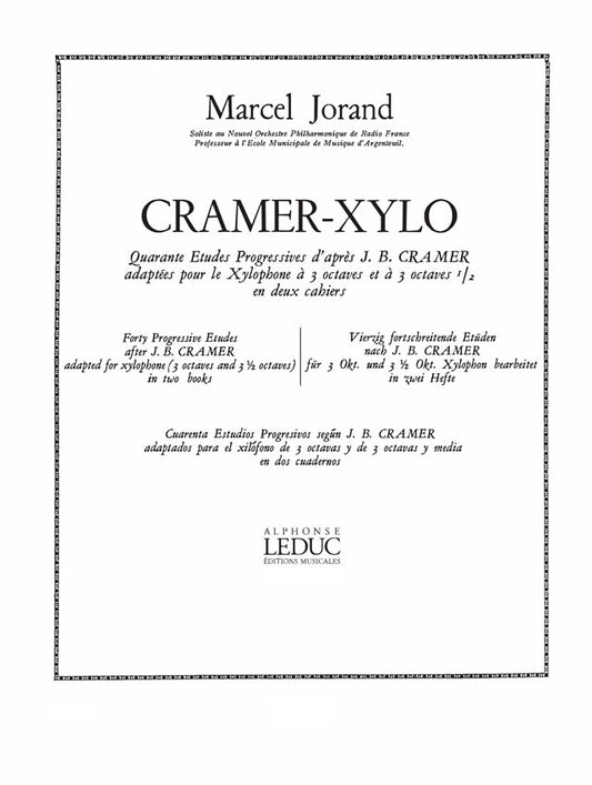 Cramer-Xylo Vol. 1 Études nos. 1 - 25 | Jorand | Xylophone