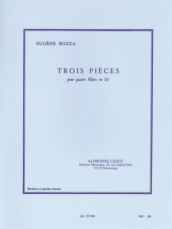 3 Pièces | Eugène Bozza | Quatuor de flûtes