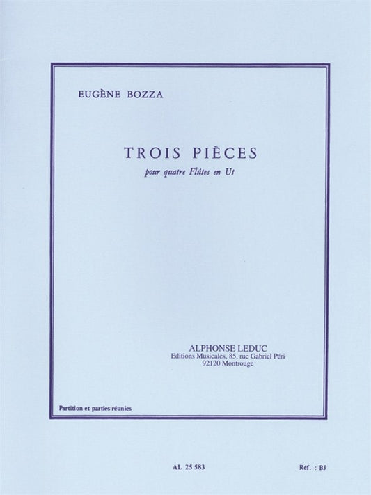 3 Pièces | Eugène Bozza | Quatuor de flûtes