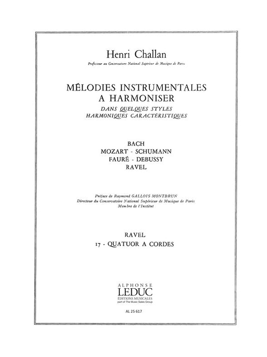 Mélodies Instrumentales a Harmoniser Vol. 17 | Henri Challan