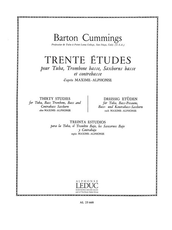 30 Études d'apres Maxime-Alphonse | Barton Cummings