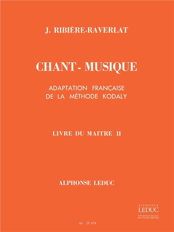 Chant-Musique Elem. 1 Année Livre Du Maître Vol. 2 | Jacotte Ribière-Raverlat