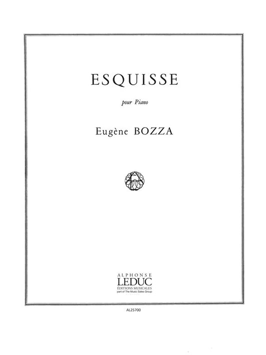 Esquisse de Eugène Bozza, Livre pour piano