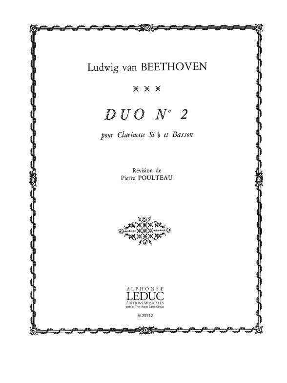 Duo No.2 | Ludwig van Beethoven | Clarinette