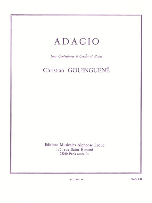 Adagio pour contrebasse et piano | Christian Gouinguené