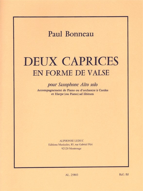 2 Caprices en Forme de Valse | Paul Bonneau | Saxophone alto