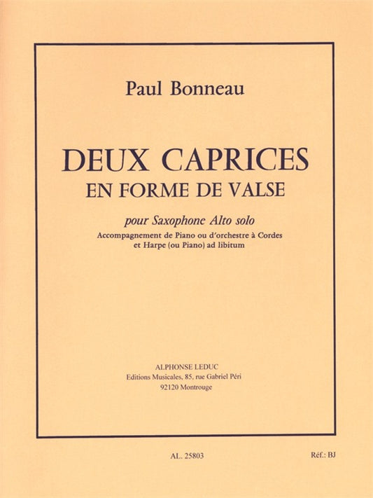 2 Caprices en Forme de Valse | Paul Bonneau | Saxophone alto