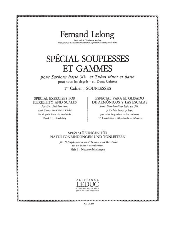 Spécial Souplesses et Gammes - 1er Cahier | Fernand Lelong