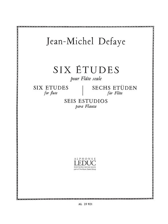 Six Études | Jean-Michel Defaye | Flûte