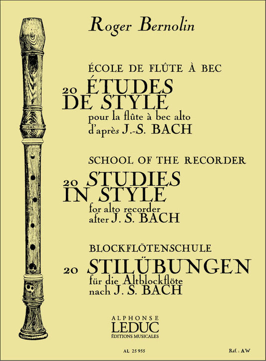 20 Études De Style | Johann Sebastian Bach | Flûte à bec