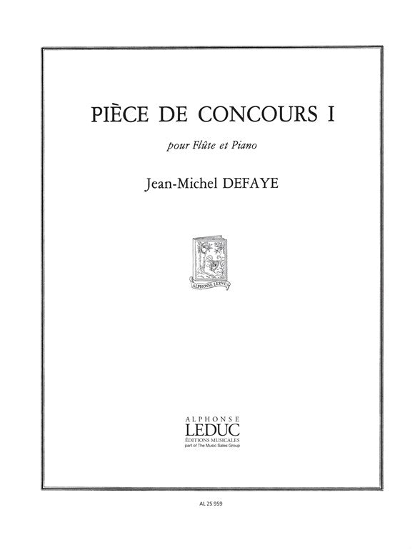 Pièce De Concours 1 | Jean-Michel Defaye | Flûte