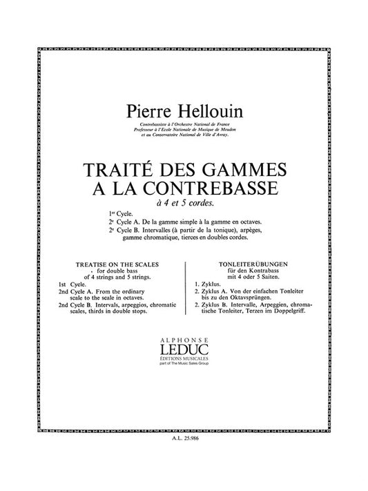 Traité des Gammes a la Contrebasse, Cycle 2B | P. Hellouin
