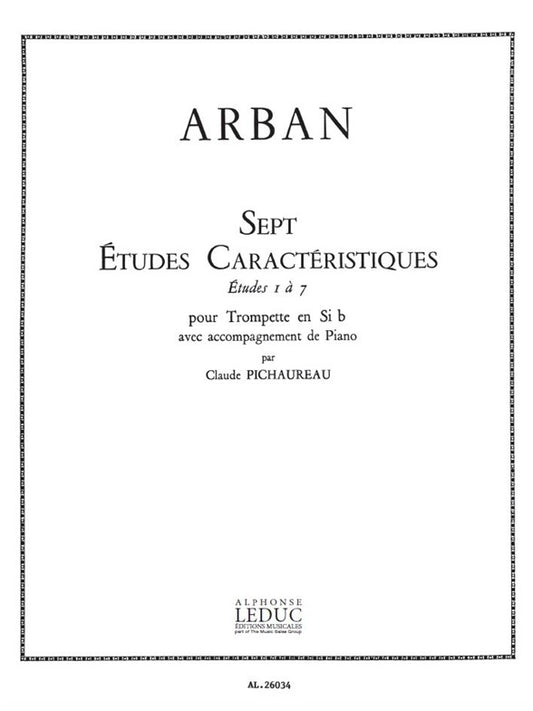 7 Études Caracteristiques | Arban | Trompette | Livre | AL26034