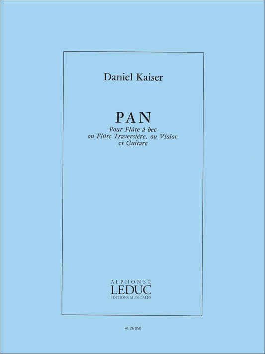 Pan, pour flûte à bec alto et guitare | Daniel Kaiser