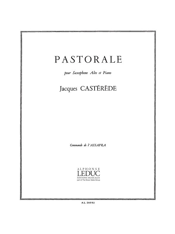 Pastorale | Jacques Castérède | Saxophone alto
