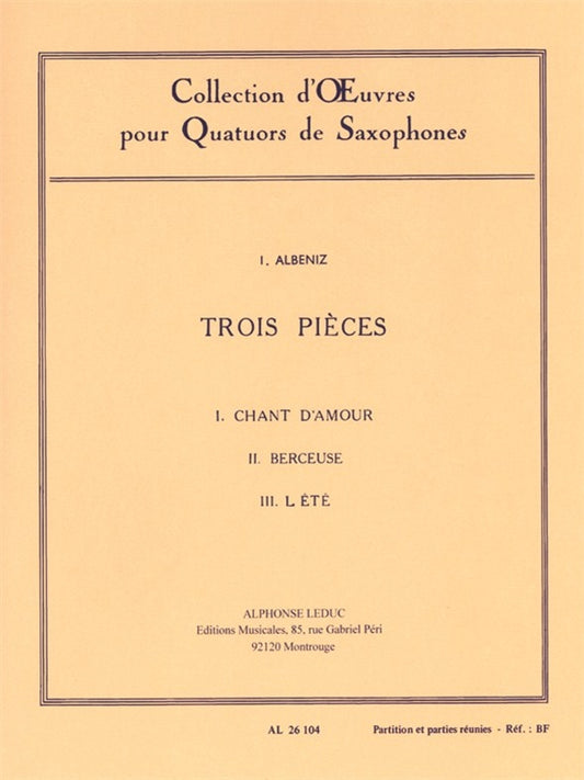 3 Pièces | Isaac Albéniz | Saxophone