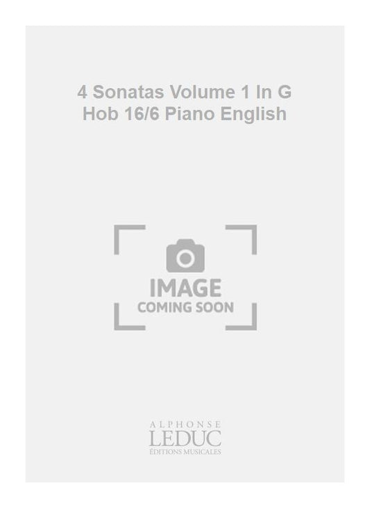 4 Sonates, volume 1, en sol majeur, Hob. 16/6 - piano - anglais | Franz Joseph Haydn