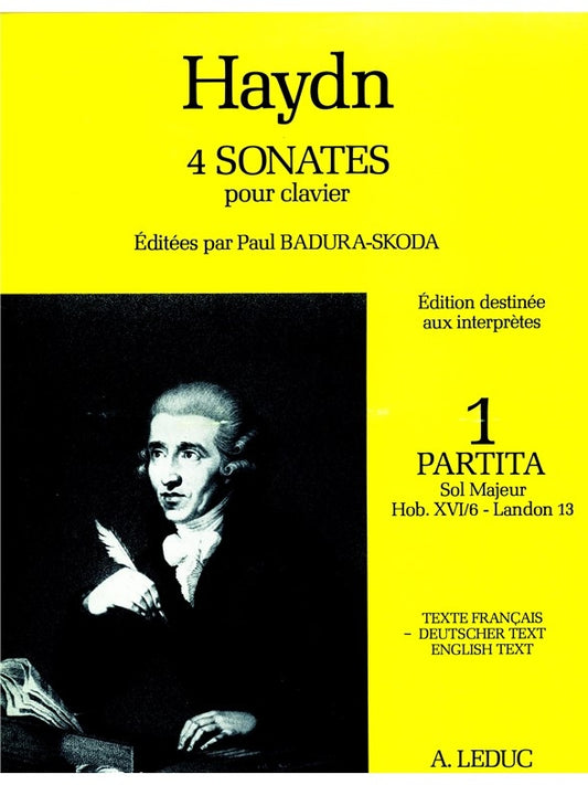 4 Sonates, volume 1, en sol majeur, Hob. 16/6 | Franz Joseph Haydn