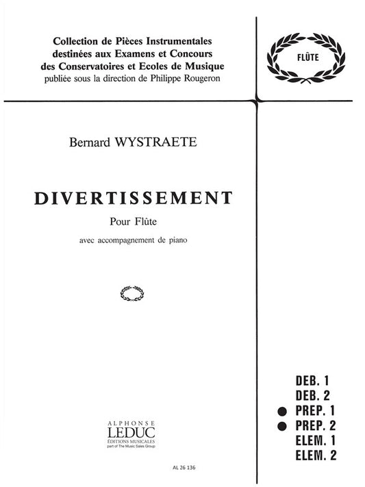 Divertissement de Wystraete, Livre pour flûte et Piano