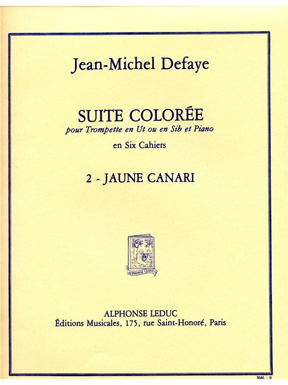 Suite colorée No.2: Fatigue | Jean-Michel Defaye | Trompette