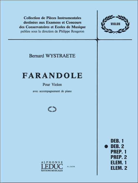 Farandole de Wystraete, Livre pour violon et Piano