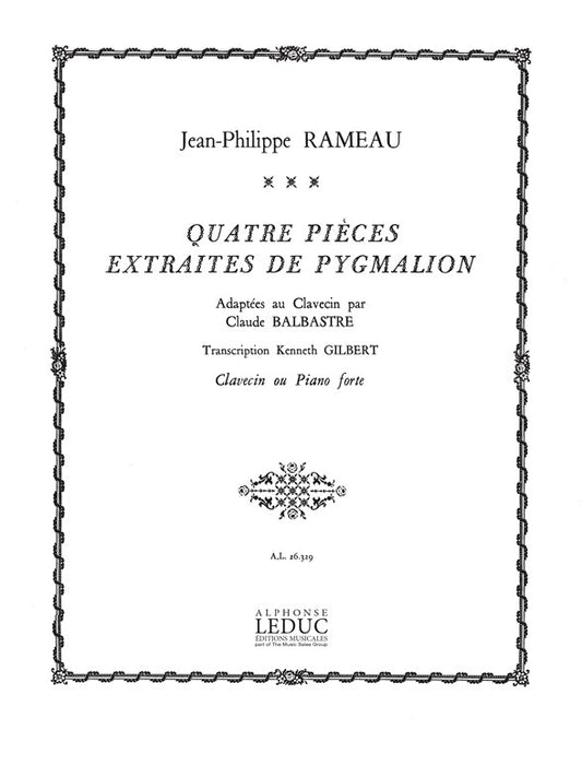 4 Pièces extraits de Pygmalion | Jean-Philippe Rameau