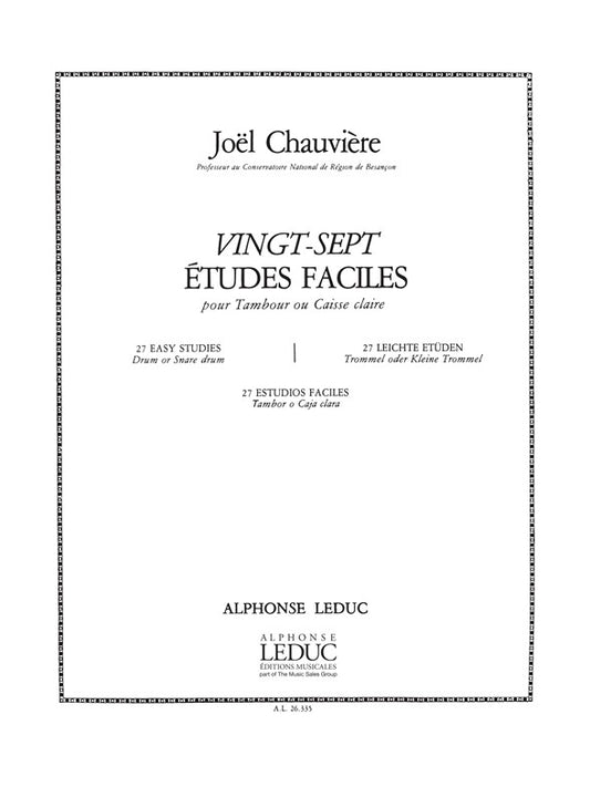 27 Études Faciles | Chauviere | Percussions