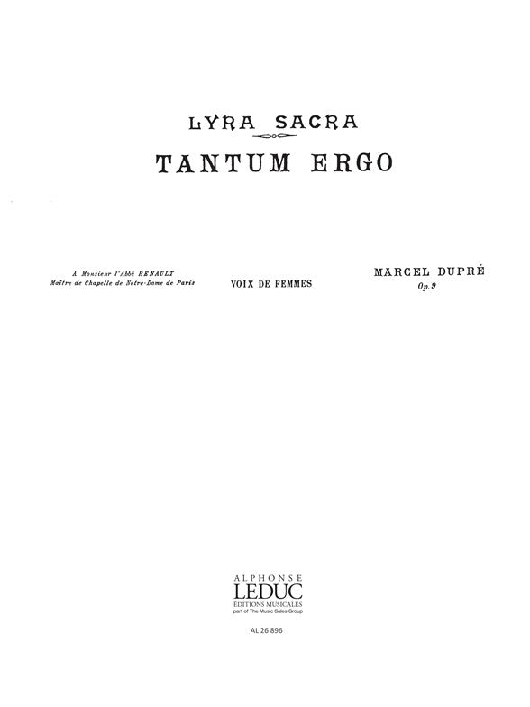 Tantum Ergo (voix de soprano et d'alto) | Marcel Dupré