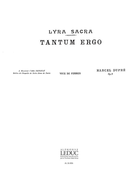 Tantum Ergo (voix de soprano et d'alto) | Marcel Dupré