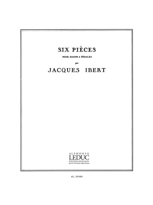 6 Pièces Pour Harpe À Pédales - Matin sur l'eau | Jacques Ibert