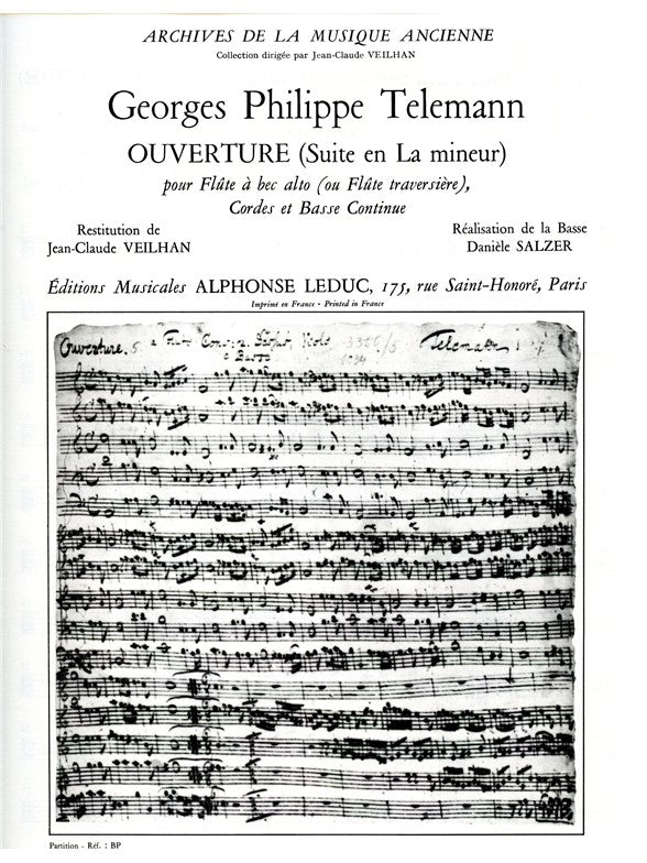 Suite en la mineur - partie d'alto | Georg Philipp Telemann