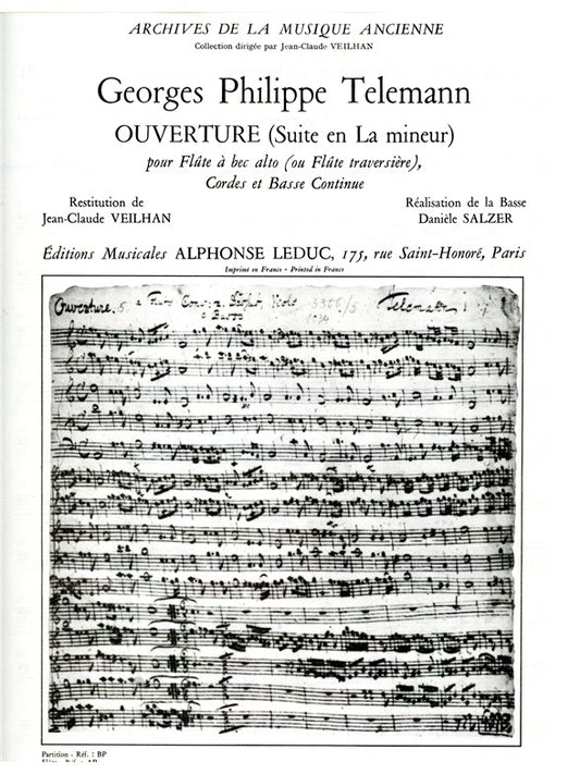 Suite en la mineur - partie de violoncelle et contrebasse | Georg Philipp Telemann