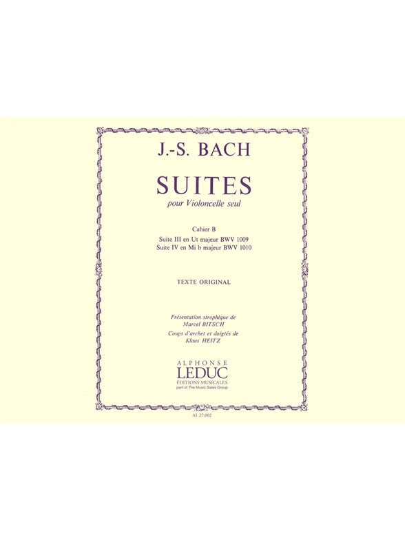Six Suites, vol. 2 - n° 3 et 4 | Johann Sebastian Bach