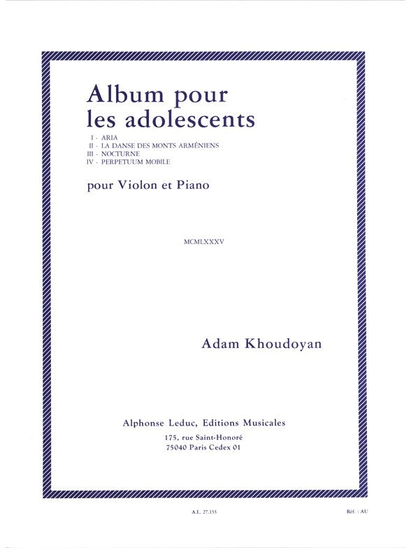 Album Pour Les Adolescents | Khoudoyan | Violon