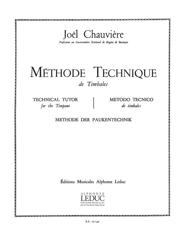 Joel Chauviere: Méthode technique de Timbales
