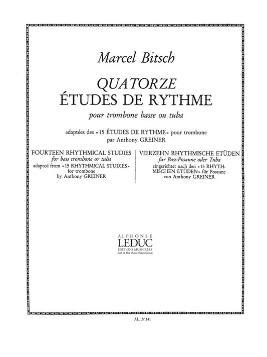 14 Études De Rythme | Greiner | Trombone