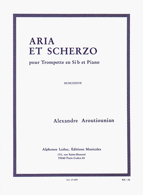Aria Et Scherzo | Alexandre Aroutiounian | Trompette
