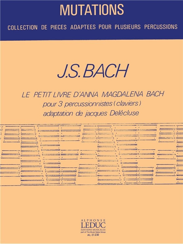 Petit Livre d'Anna Magdalena Bach | Percussions