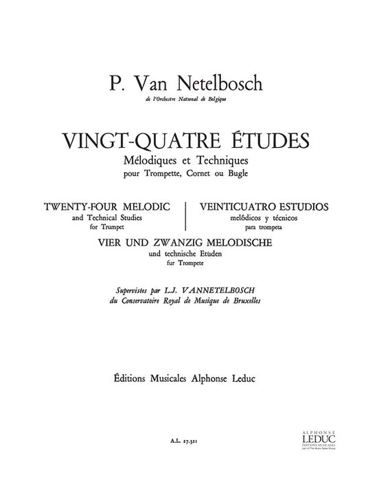 Vingt-Quatre Études: Mélodiques & Technique | Vannetelbosch