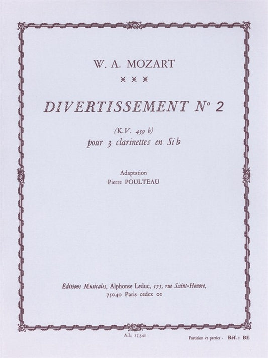Divertissement No.2 KV439b | Wolfgang Amadeus Mozart