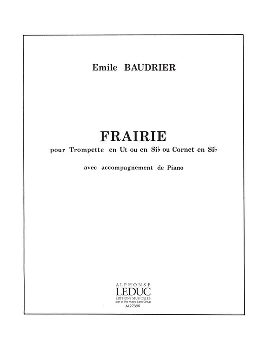 Frairie de Yves Baudrier, Partition pour trompette et Piano