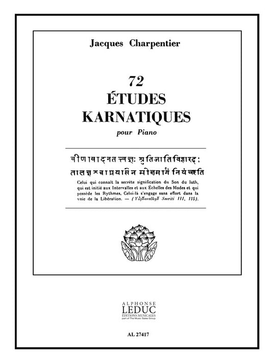 75 Études Karnatiques Cycle 09 | Jacques Charpentier | Piano