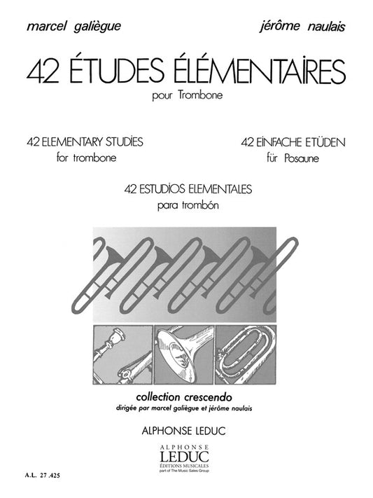 42 Études élémentaires pour trombone | Marcel Galiègue