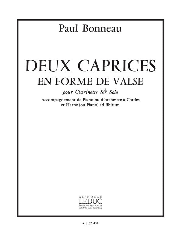 2 Caprices En Forme De Valse | Bonneau | Clarinette