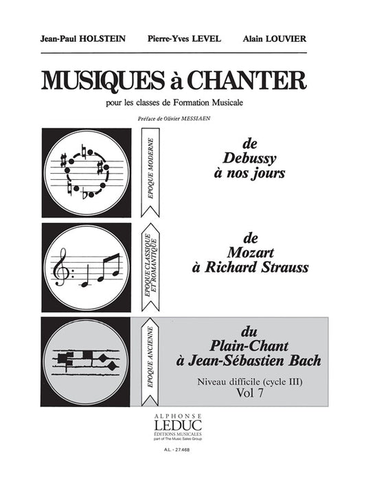 Musiques à Chanter Vol 7 Du Plain-Chant à Bach | Pierre-Yves Level