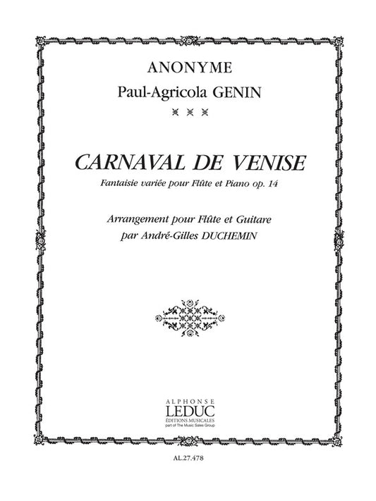 Carnaval De Venise Op.14 | Genin | Flûte